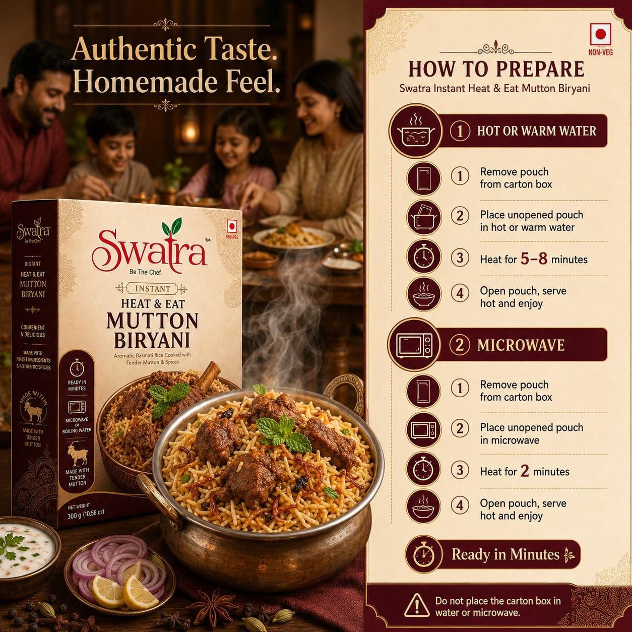 Instant Mutton Biryani 3 Instant Mutton Biryani - Image 2