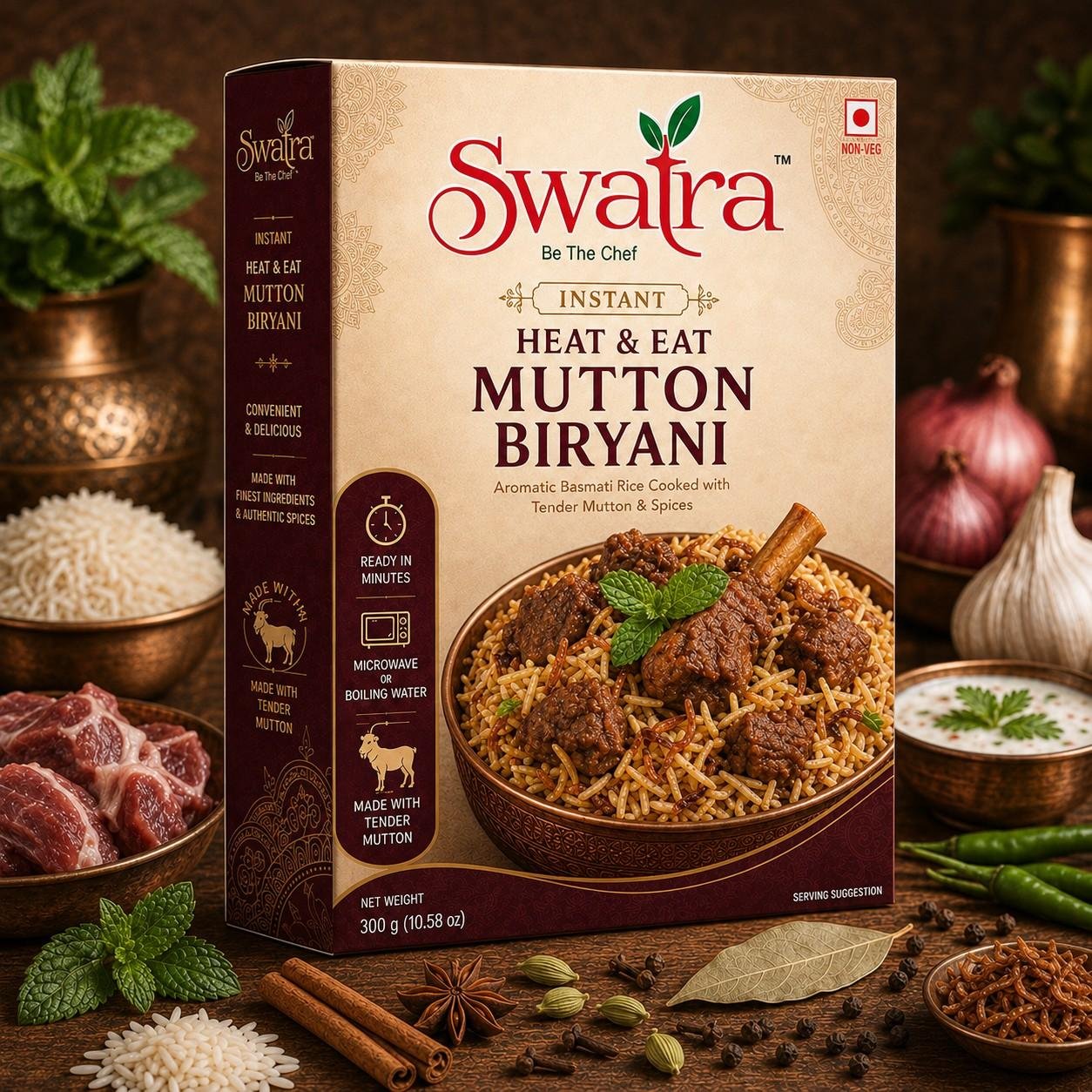 Instant Mutton Biryani 2 heat and eat instant mutton biryani